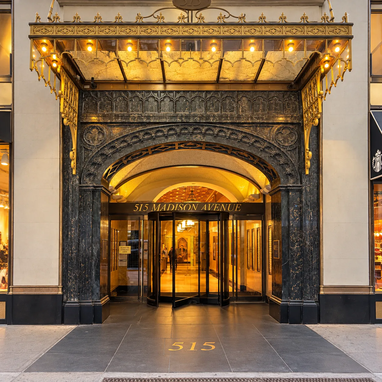 The entrance to Renew Vein Center at 515 Madison Avenue, New York, NY 10022